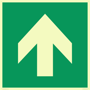 E907 Safe condition: Up / forwards arrow (90 deg supplimentary)